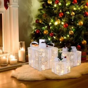 Piece Lighted Christmas Gift Box Set – U.S. Delivery Only
